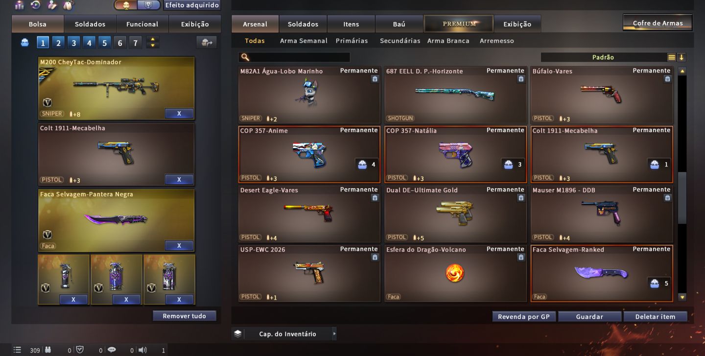 Conta crossfire, vip e variantes de vip