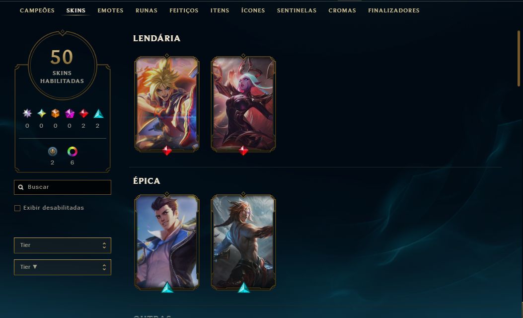 Conta LOL smurf, Gold 1, Kayn Emissario da escuridão, Ezreal academia de batalha