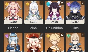 Zibai c3R2 Columbina C2R1 Genshin ENDGAME