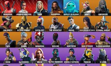 CONTA FORTNITE COM MIDAS DOURADO, PASSE MARVEL, ATEMPORAL E 46 SKINS