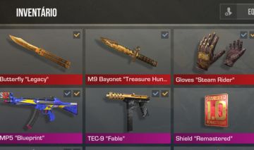 Conta de Standoof 2 com Kit Treasure Hunter e muito mais