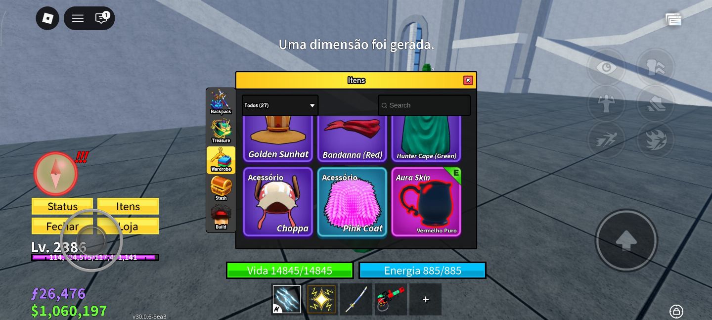 CONTA DE BLOX FRUIT DE NIVEL BAIXO
