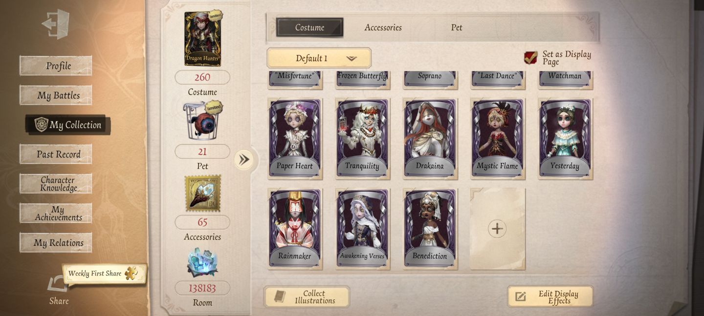 CONTA IDENTITY V ANTIGA SKINS CROSSOVER