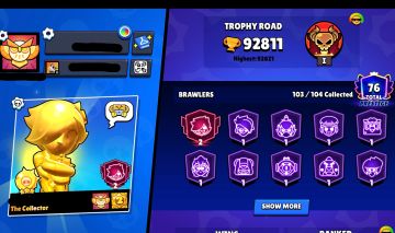 CONTA DE BRAWL STARS 92K 103 BRAWLERS 71 HIPERCARGAS