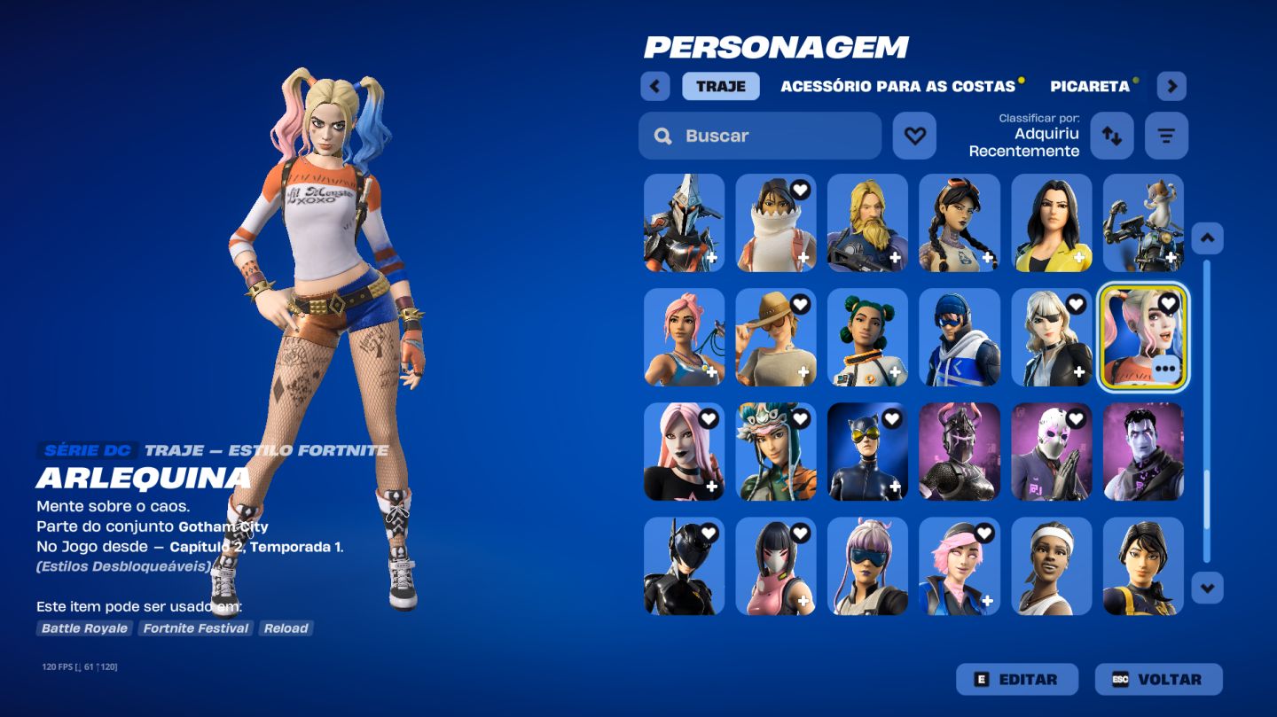 CONTA FORTNITE COM GTA 5 NA CONTA EPIC GAME E VARIAS SKINS E PASSES COM PARCERIA
