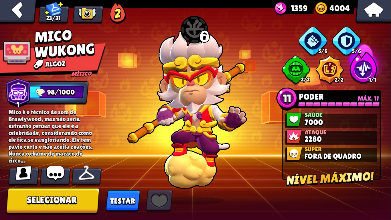 BRAWL STARS CONTA 2020, Mestre + Prestígio 3 + Skins Raras