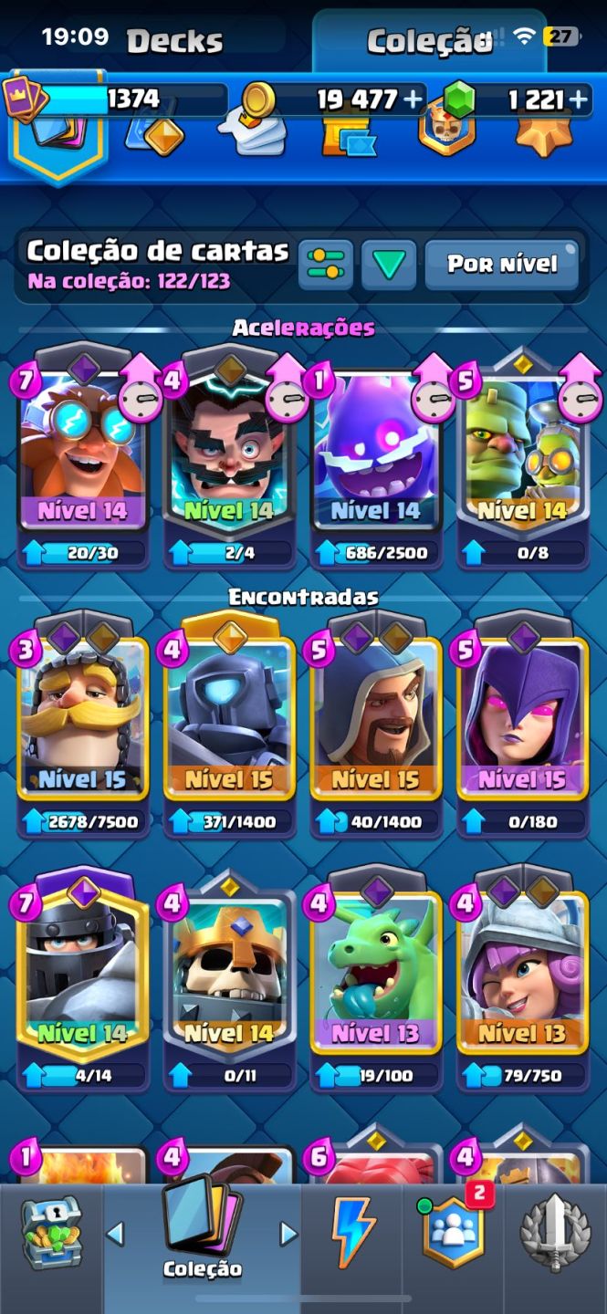 Conta Clash Royale Arena 22 Barata