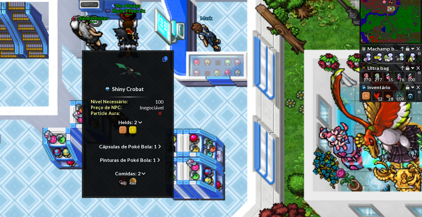 PSairHoje Conta PokeXGames Personagem Naturia 163 e PsyCreft 122(PXG) Mundo:GOLD