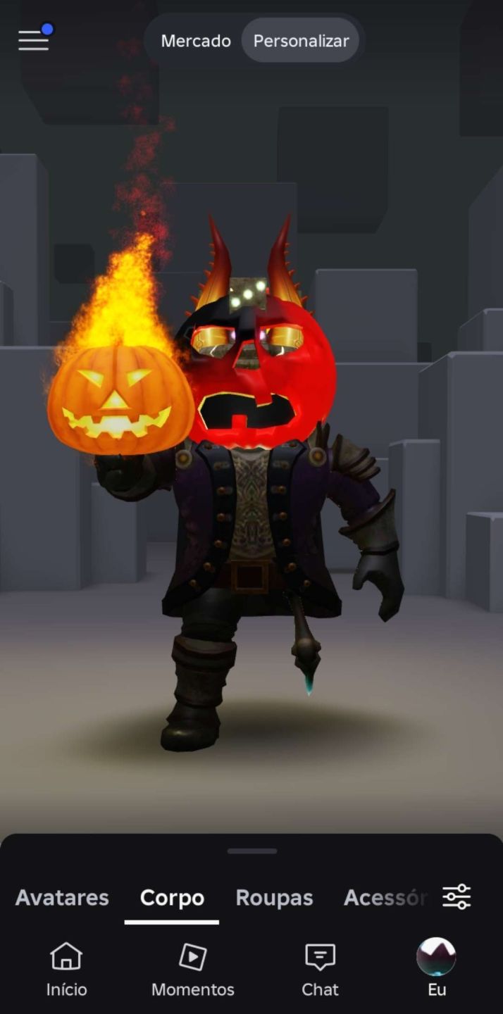Conta com Headless, Korblox, Dominó crown, ghop