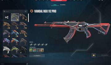 Conta de Valorant com varias skins caras.