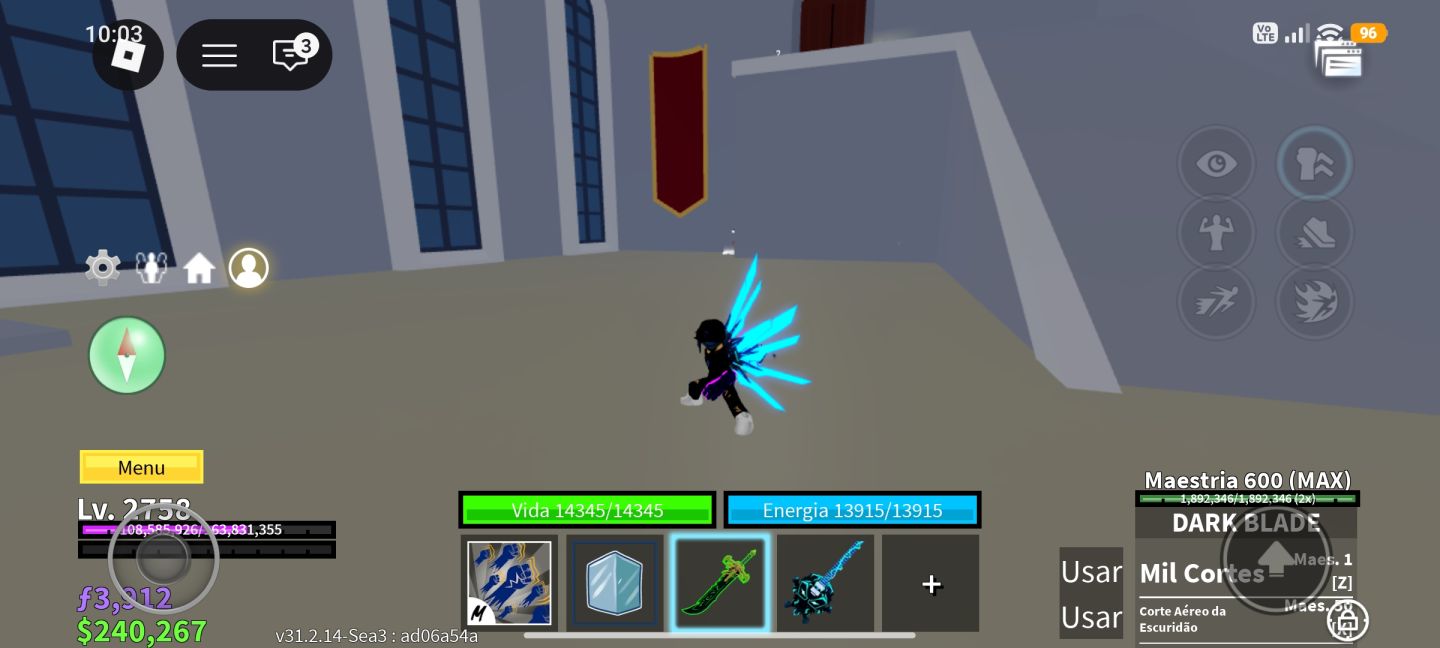 Conta Roblox Blox fruits, Brookhaven, Fruit BATTLE ground e vários outros jogos