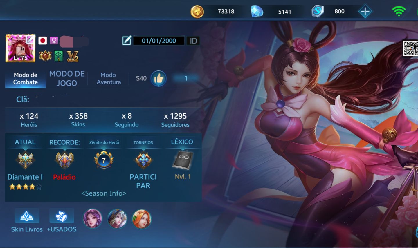 CONTA HEROES EVOLVED HIGH-END | LVL 75 | 358 SKINS | WINRATE ABSURDO (ATÉ 87.5%)