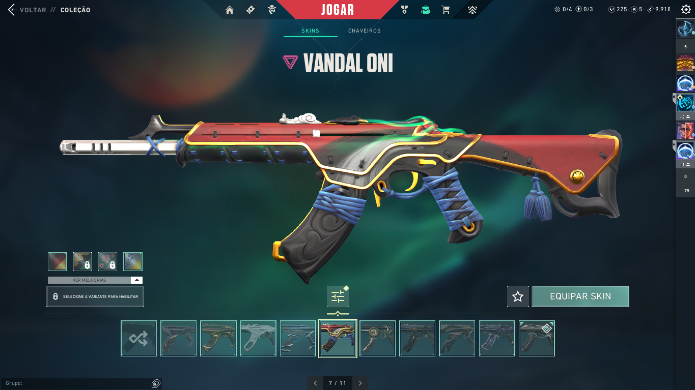 CONTA VALORANT 2.4K GASTOS, 15 SKINS DE VANDAL, 4 FACAS