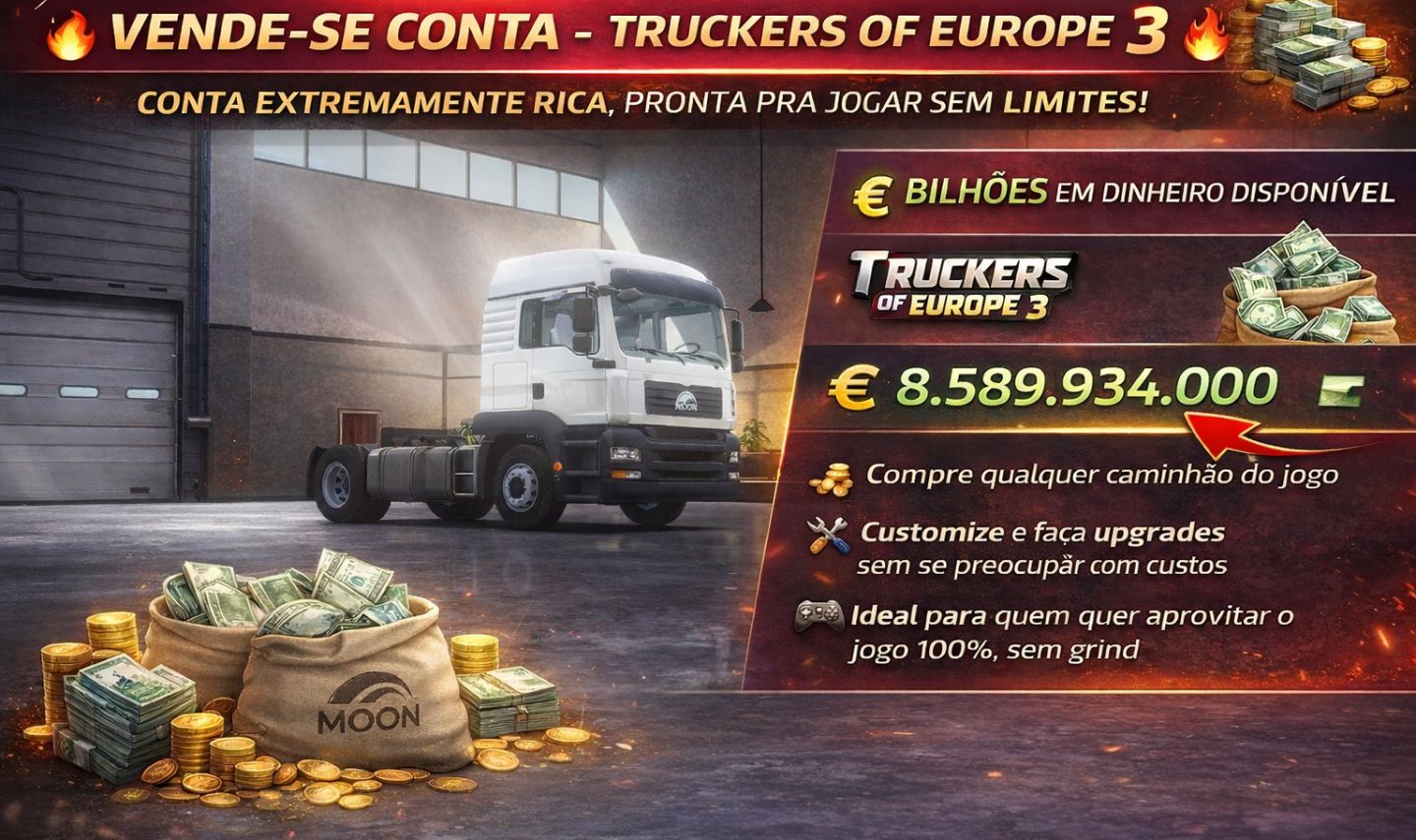 Conta Truckers Of Europe 3 Com Muito Dinheiro
