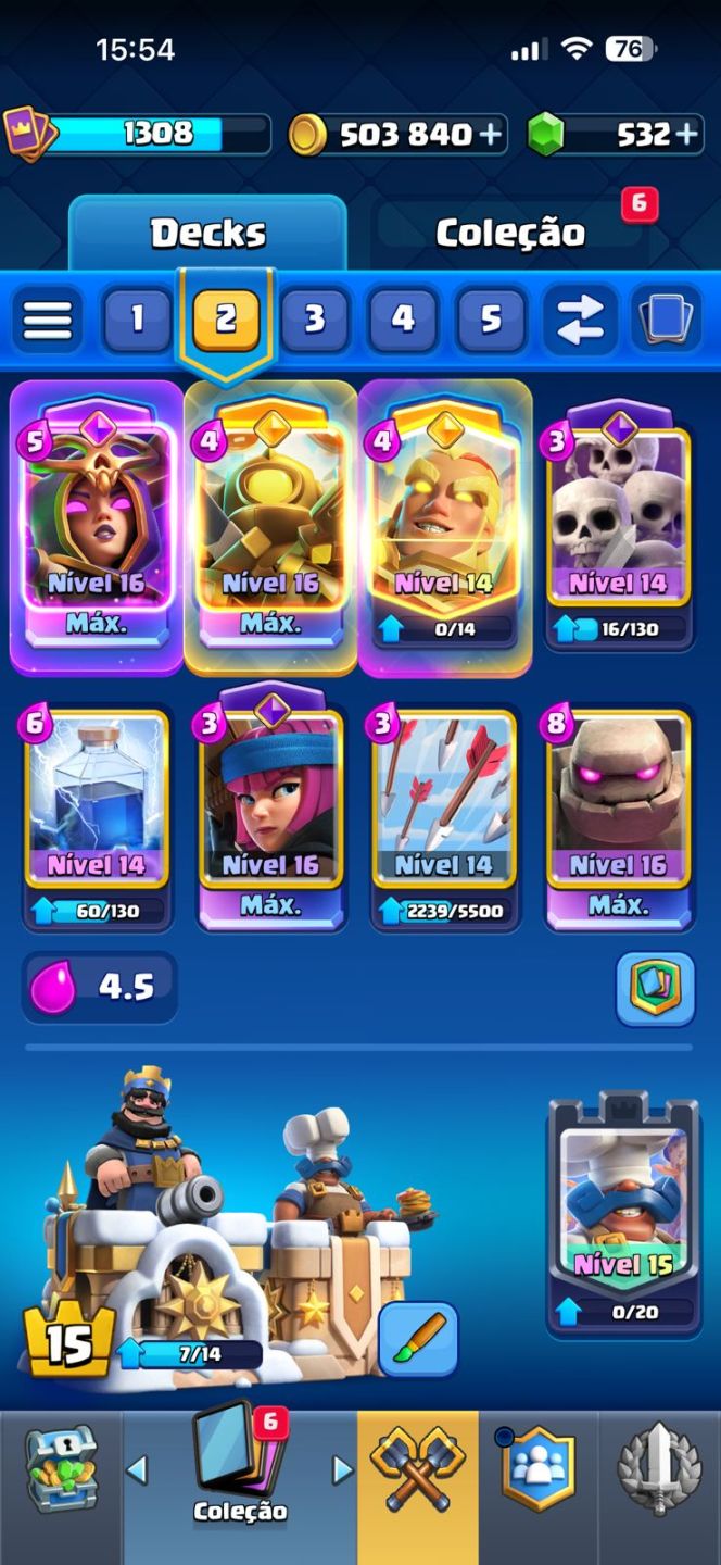 Conta Clash Royale / Medalha 10 anos de Jogo/ 4 Cartas Nivel 16 / 12 evolucoes