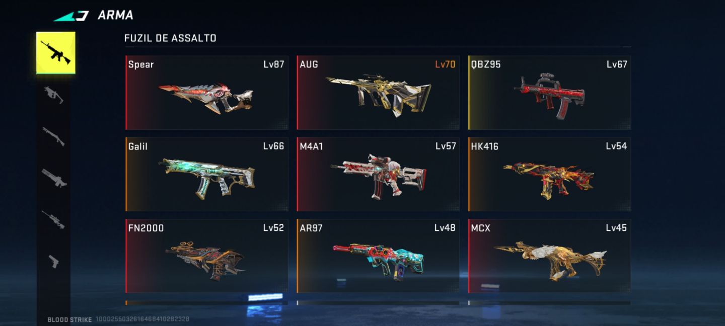 Conta blood strike muito rara com várias skins de colab e eternas