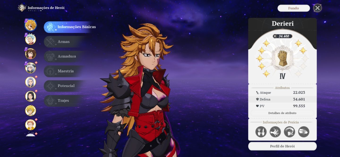 7ds Origin | Conta Com Deriere P7 + Ban P8 + Meliodas P4 + Bilhete SSR