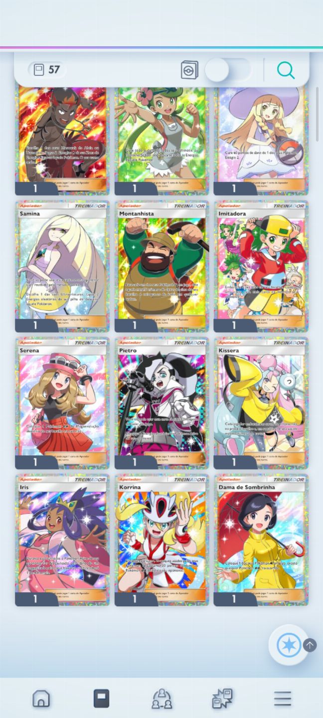 Duas contas pokémon pocket nível 60 e 40 as duas inclusas juntas, muitas raras