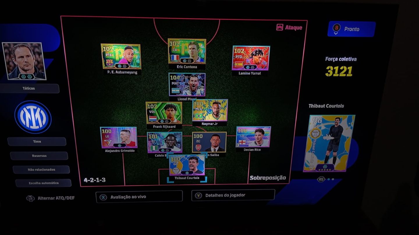 Conta Efootball Xbox/pc com Cantona, Yamal, Rijkaard+tecnico Lampard