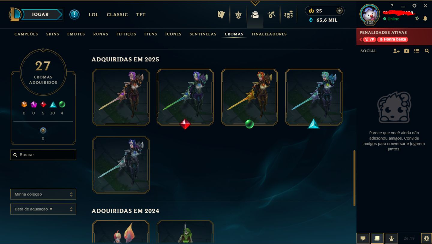 CONTA ESMERALDA 3 E DIAMANTE NA FLEX//MUITAS SKINS//LEVEL135