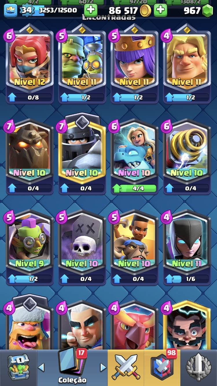 CONTA CLASH ROYALE BARATA 6500 TROFEU