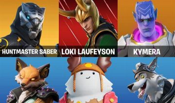 CONTA FORTNITE PROMOCIONAL HUNTMASTER SABER/LOKI/WENDELL/SKYE SUMMER/9 SKINS