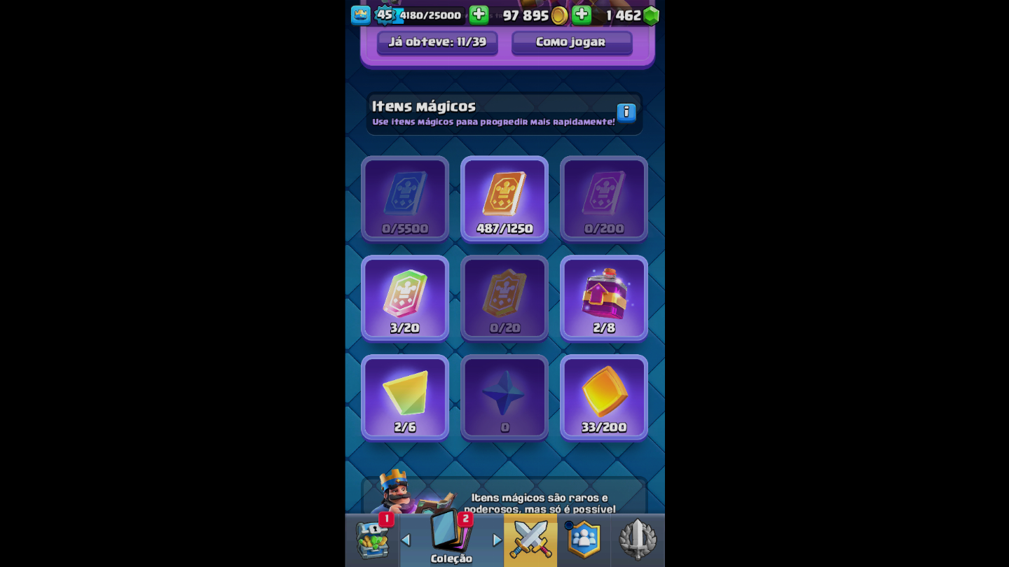 Conta de clash royale com 9800 trofeus conta boa demais valor negociavel!!