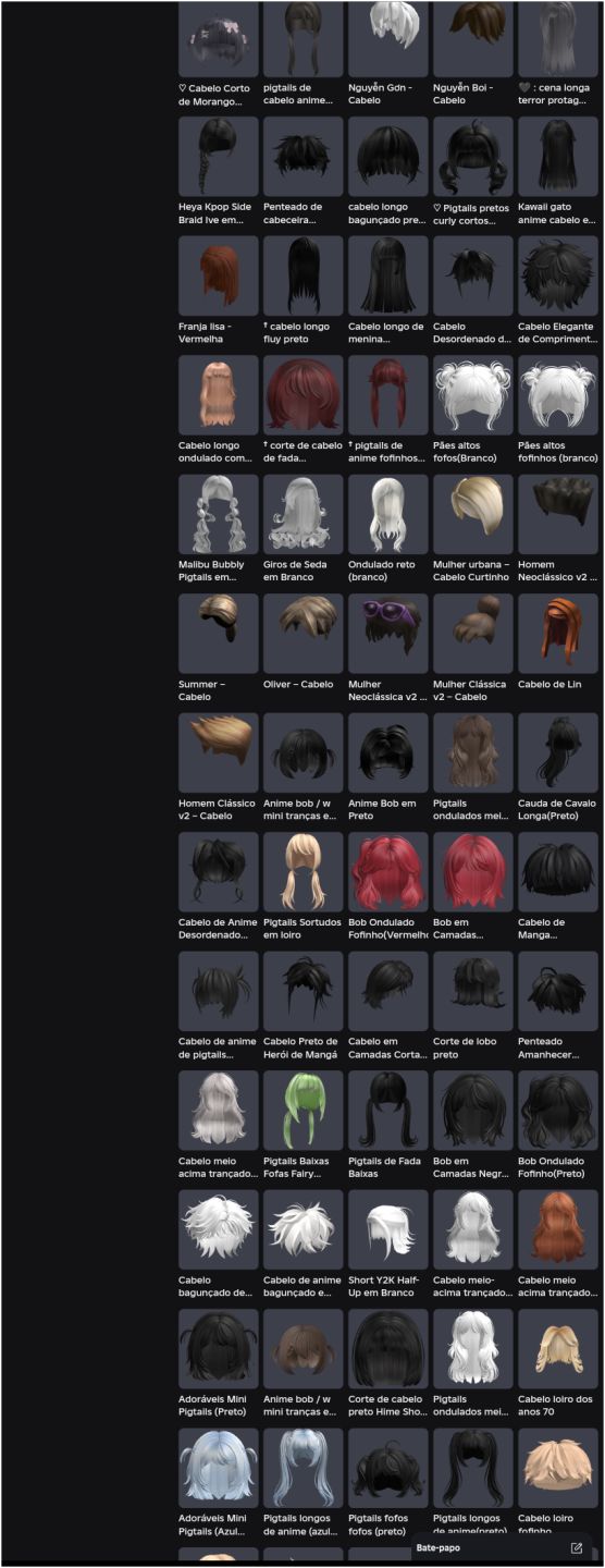 Conta de Roblox Feminina e Masculina