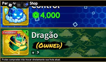 [BR] CONTA BLOX FRUITS DRAGON PERM + TODAS AS GAMEPASSES MENOS NOTIFICADOR