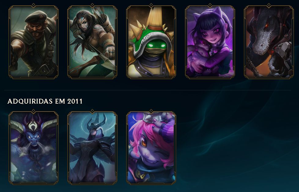 ULTRA COMPLETA | LEAGUE OF LEGENDS (2010) - King Rammus, Kayle Juíza e mais