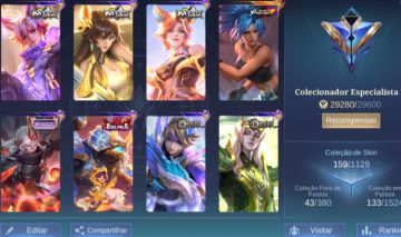 Mobile Legends com vários Heróis e vários Skin(Tudo nas imagens e muito mas)