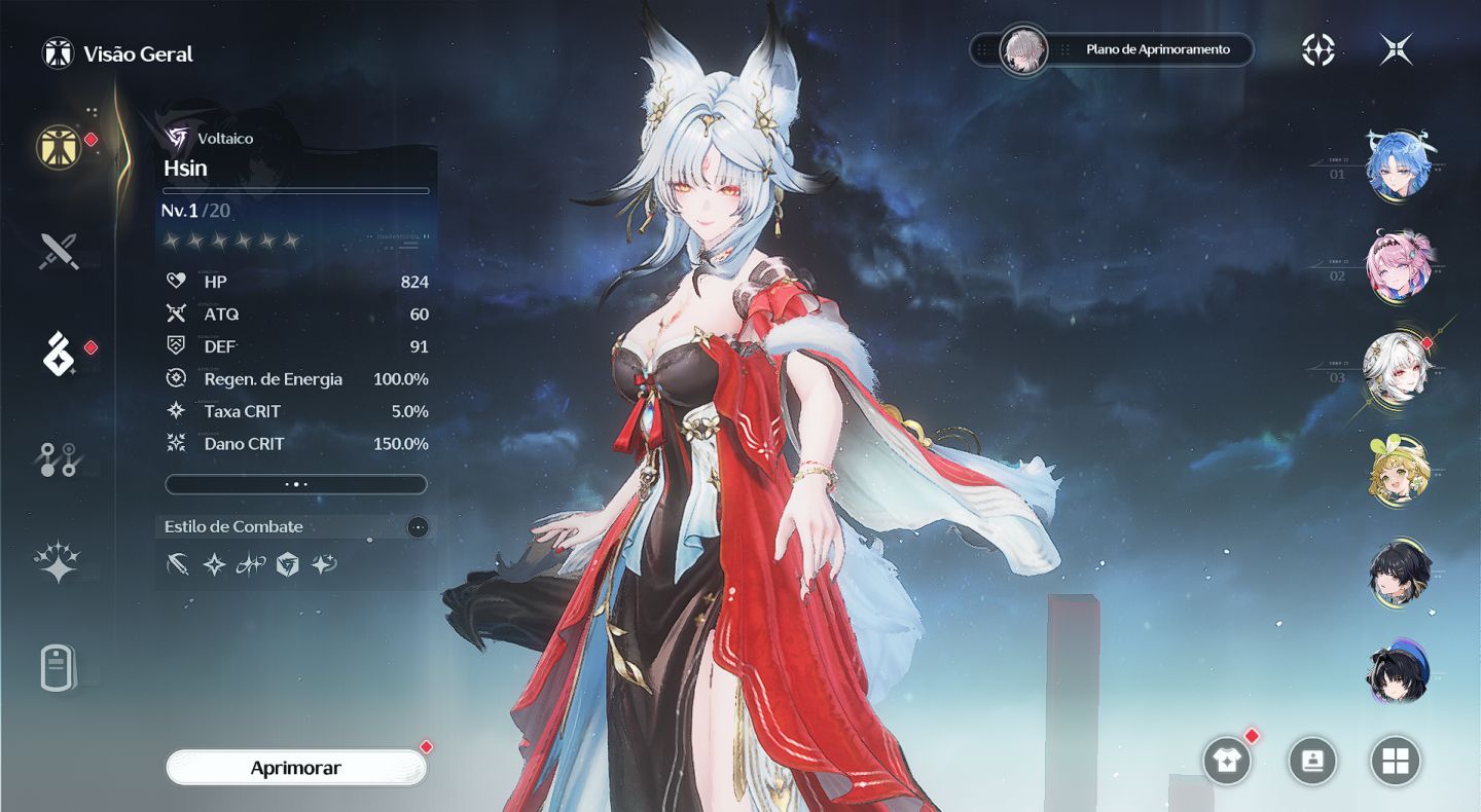 CONTA REROLL WUWA QINGXIAO, DENIA E HSIN