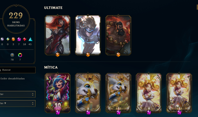 CONTA LOL RARA 230 SKINS | DESDE SEASON 2 | RIVEN CAMPEONATO ORI (WRIFT + TFT)