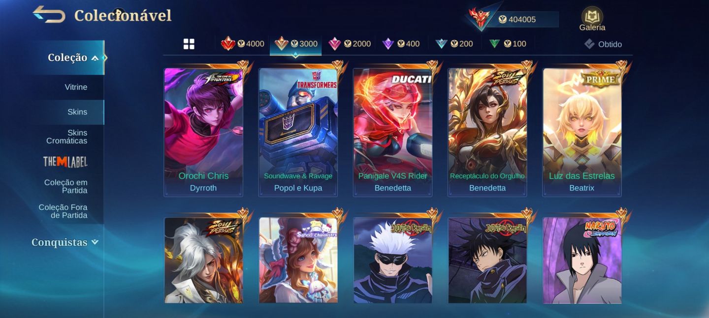 Conta - Mobile Legends