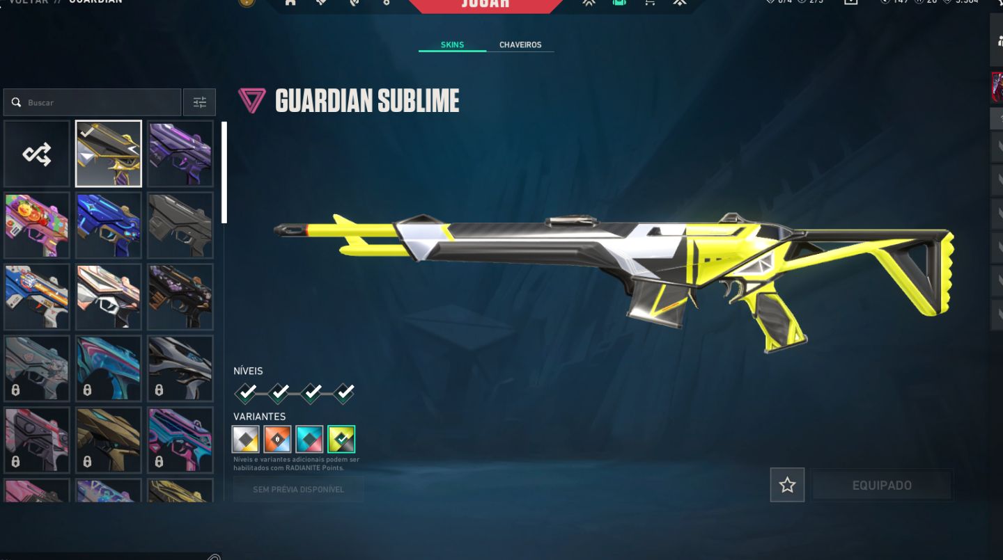 Conta valorant varias skins ex imo 2