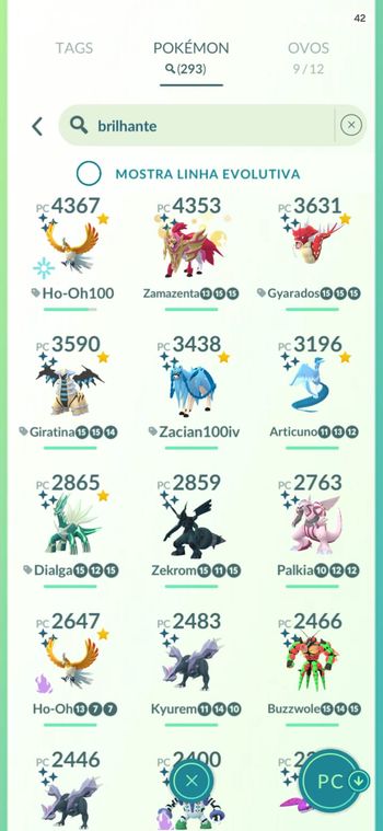 Conta Pokémon GO LVL71 - 28M de Poeira, Zygarde 100%, Mewtwo Shundo Mega