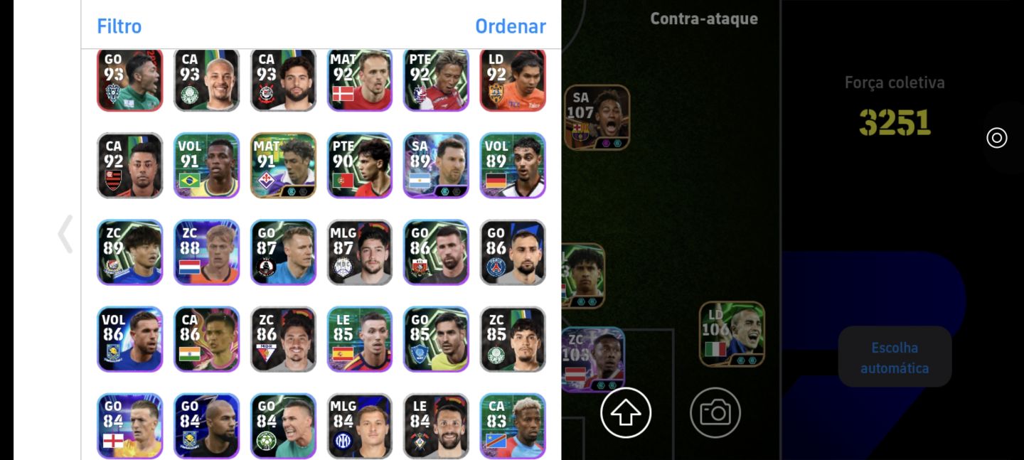 Conta: serv Brasil 3251 força coletiva, Neymar 107 Barça e mbape blitz