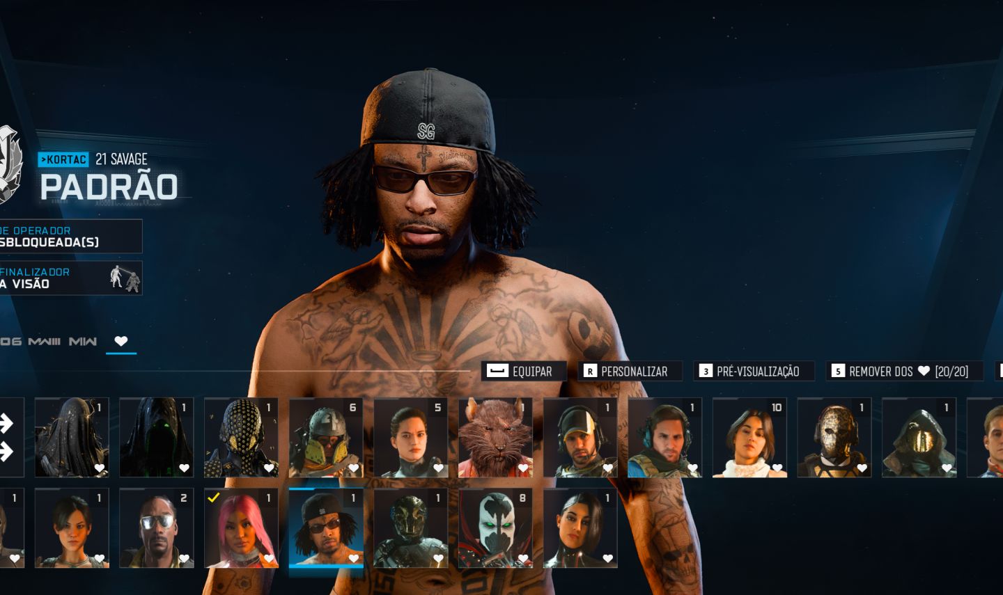 MESSI + NEYMAR + 21 SAVAGE + LARACROFT + BLACKNOIR + CAPITÃOPÁTRIA + NICKI MINAJ
