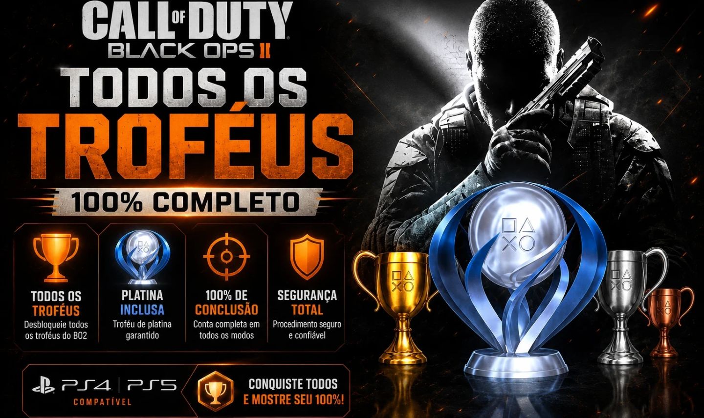 BO2 BLACK OPS 2 | UNLOCK ALL NA SUA CONTA ou CONTA PRONTA| PS4/PS5