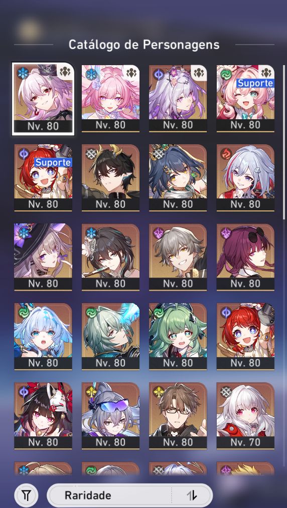 Conta Honkai Star Rail, 26 Personagens T5