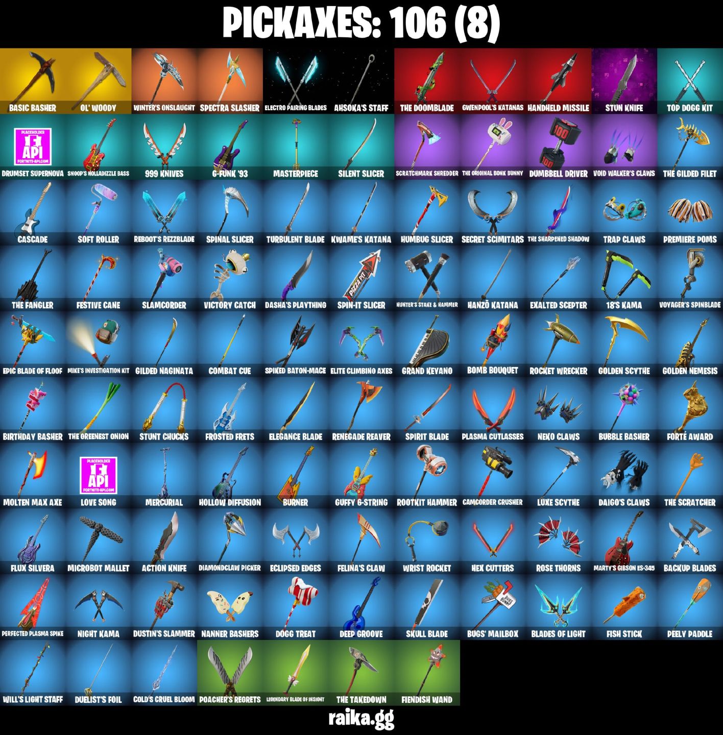 94 Skins - subzero cryptic , war machine , doom , santa dogg , gwenpool
