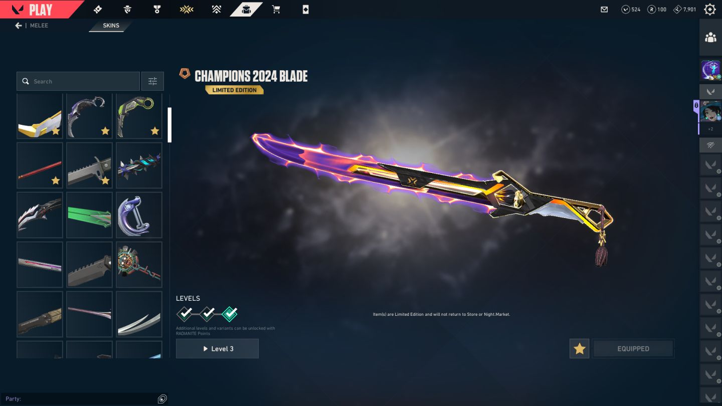 CONTA VALORANT COM PACOTE CHAMPIONS 2024 E ARCANE 2024 - ACOMPANHA SKINS NOVAS
