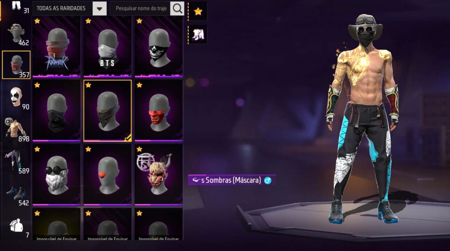 CONTA FREE FIRE RARA