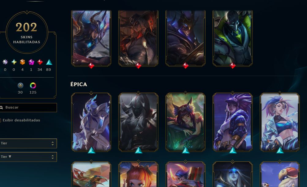 Conta riot de lol(várias skins, todos os campeões) e valorant com conjunto