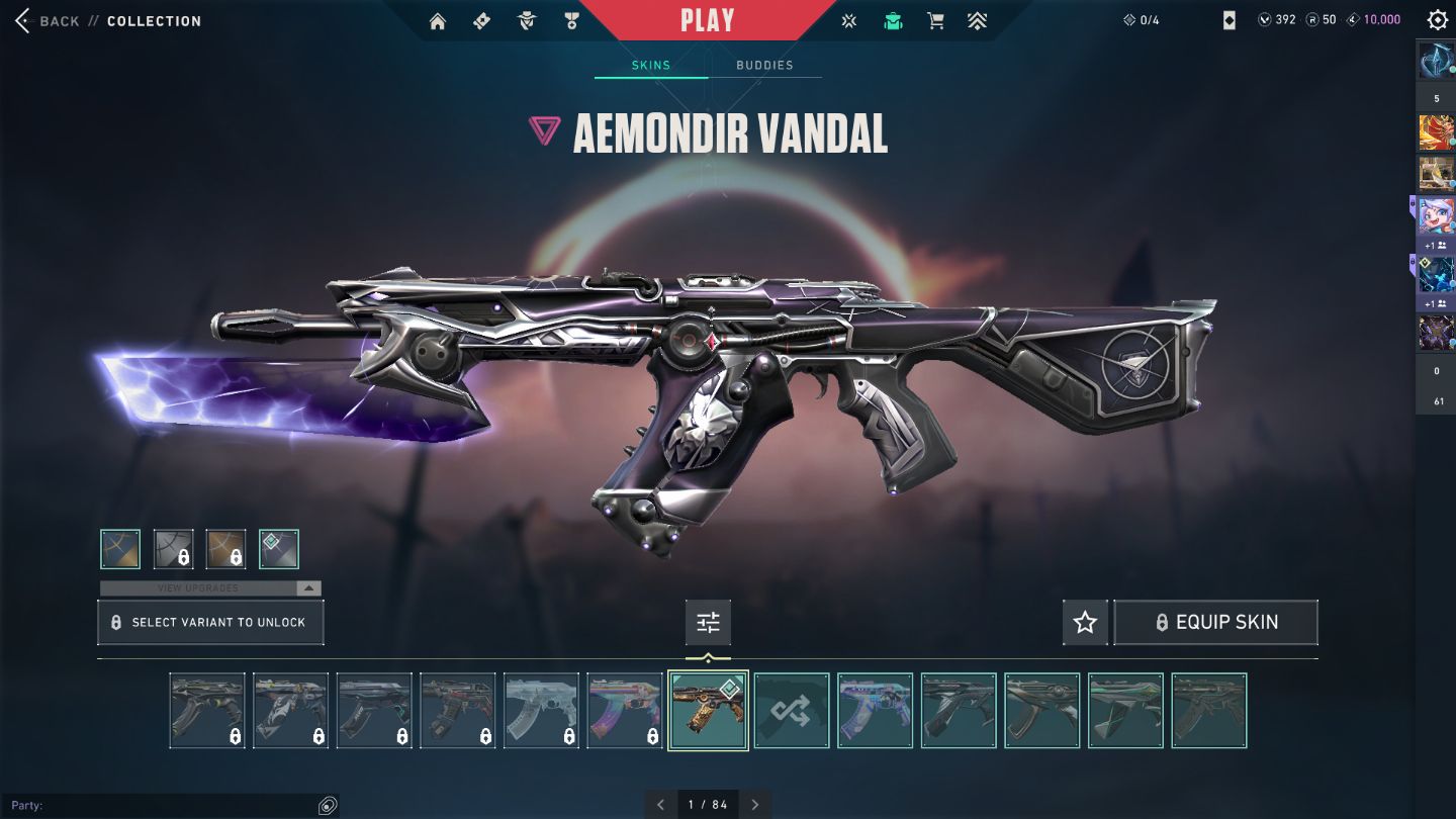 CONTA VALORANT NV446 ( PHANTOM CHAMPIONS + FACA LOCK IN + MUITAS SKINS)