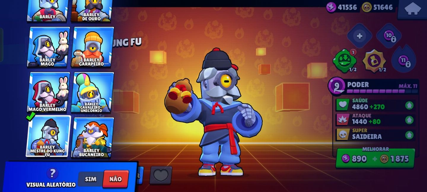 Conta Brawl Stars 61K, +590 gemas, +45k de ouro, Skins Raras, 107 Brawlers
