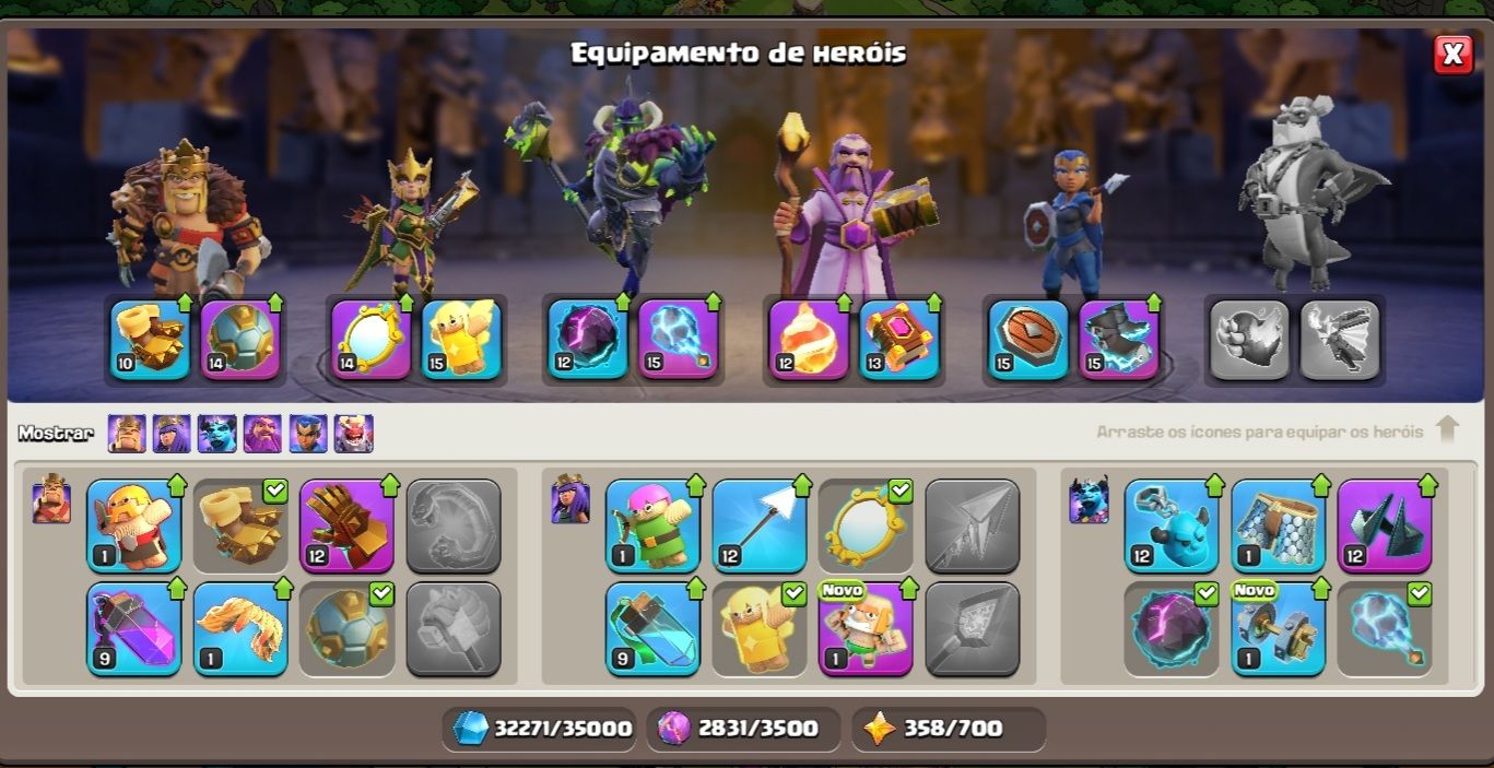 CLASH OF CLANS CV13 | 6 CONSTRUTORES + SKIN LENDÁRIA RAINHA +PREÇO BAIXO!