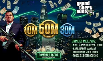 UPAGEM GTA V ONLINE (PC) APENAS DINHEIRO + SUPER BRINDES
