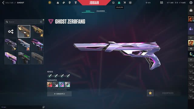 CONTA VALORANT EX IMORTAL VARIAS SKINS