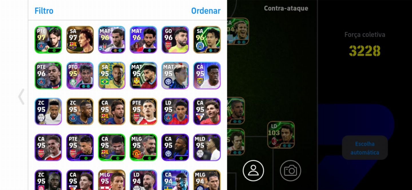 Conta Efootball com força coletiva 3228